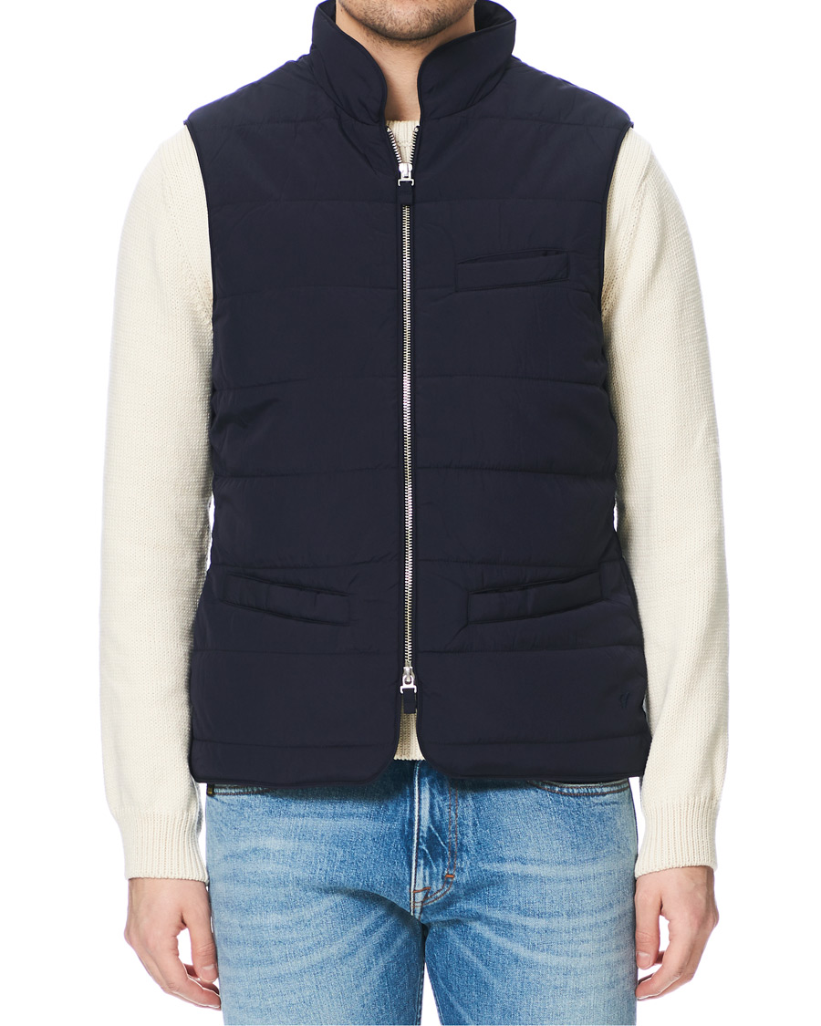 Herren | Jacken | Stenströms | Soft Quilted Nylon Vest Navy