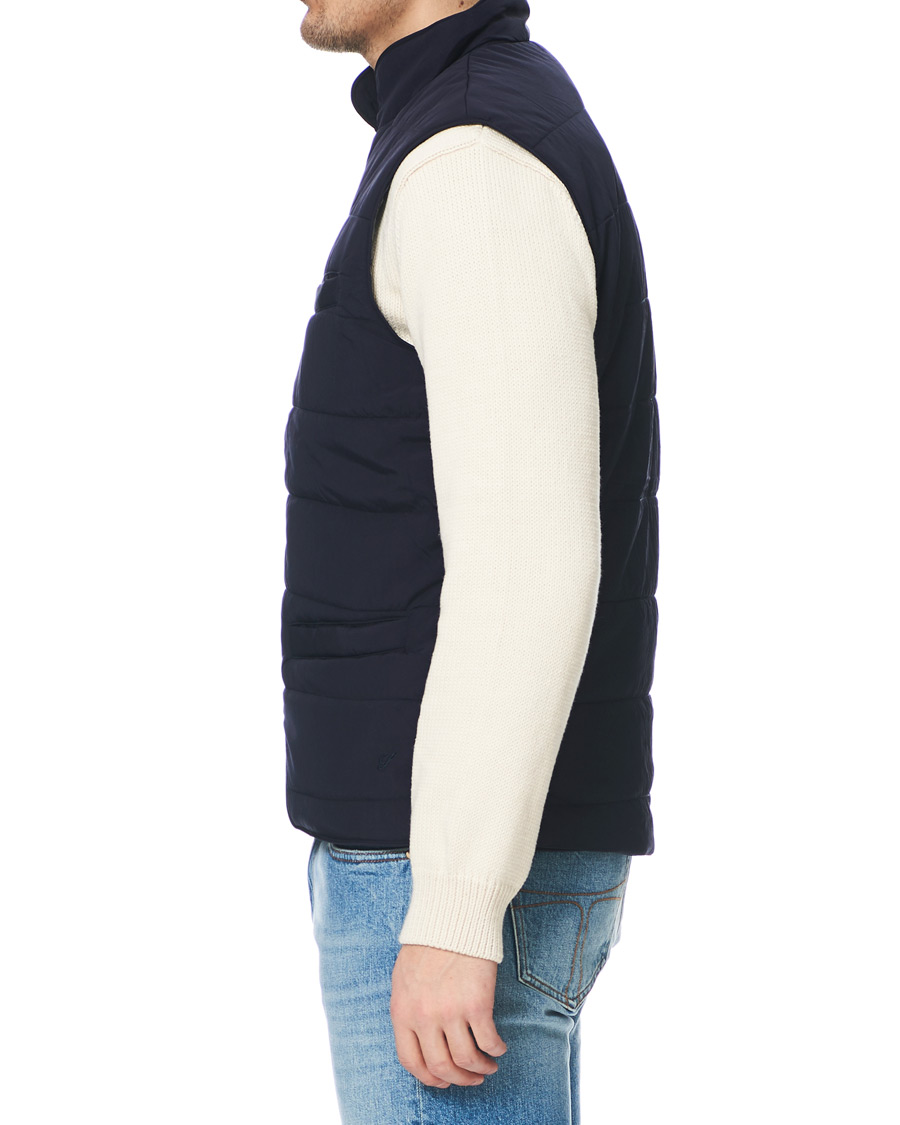 Herren | Jacken | Stenströms | Soft Quilted Nylon Vest Navy