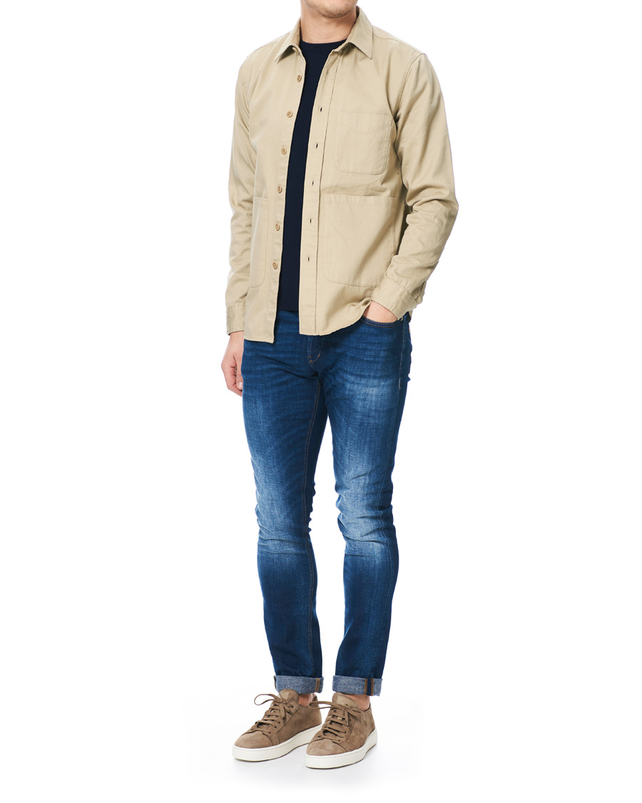 Herren | Hemden | Aspesi | Peached Cotton Utility Shirt Sand