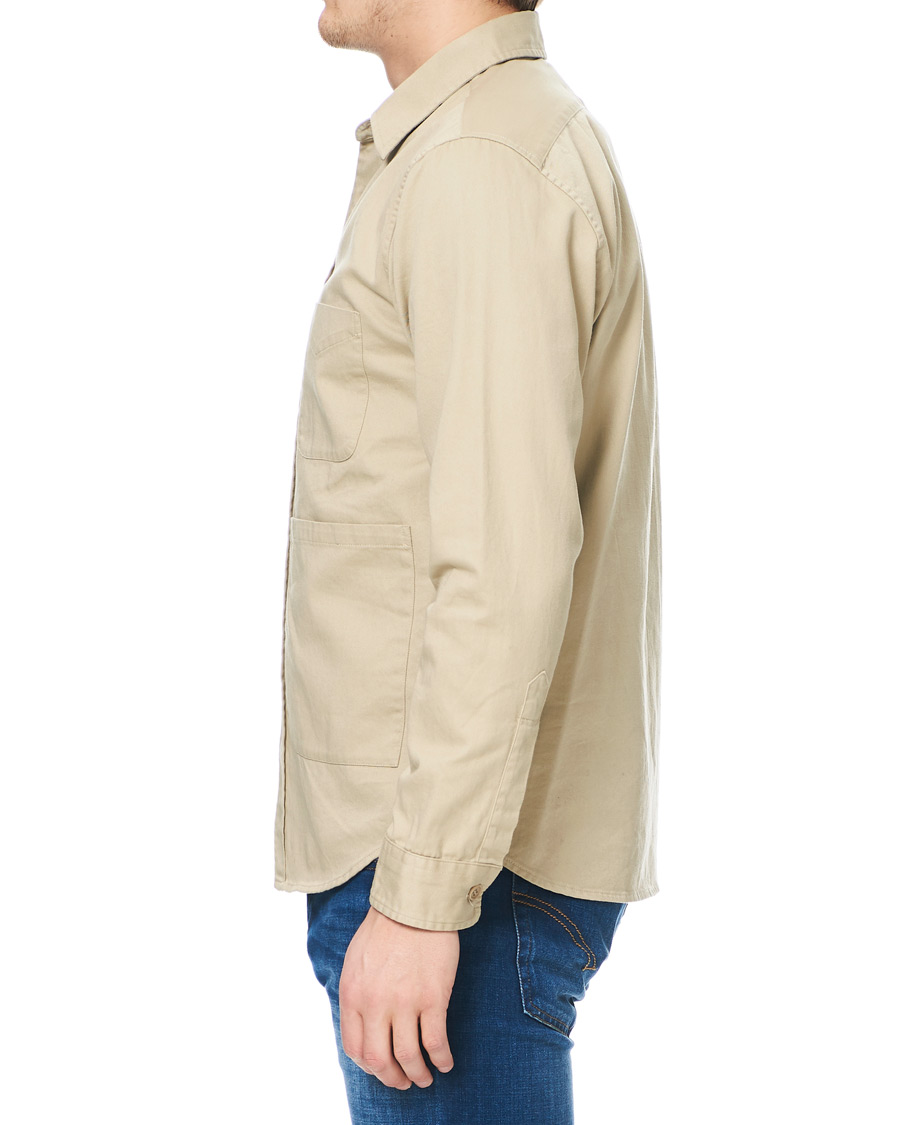 Herren | Hemden | Aspesi | Peached Cotton Utility Shirt Sand