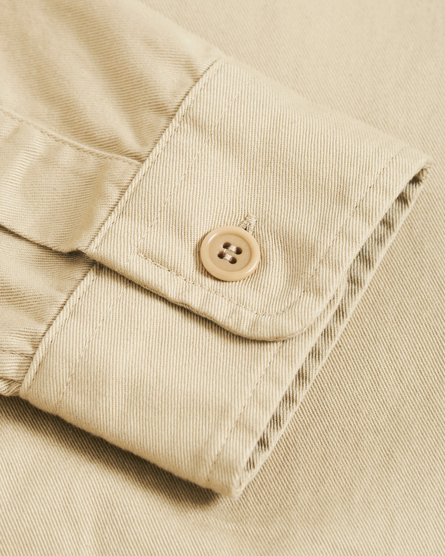 Herren | Hemden | Aspesi | Peached Cotton Utility Shirt Sand