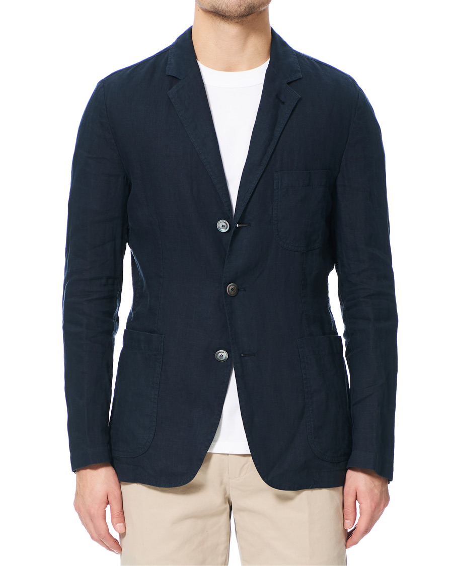 Herren | Sakkos | Aspesi | Samuraki Linen Blazer Navy