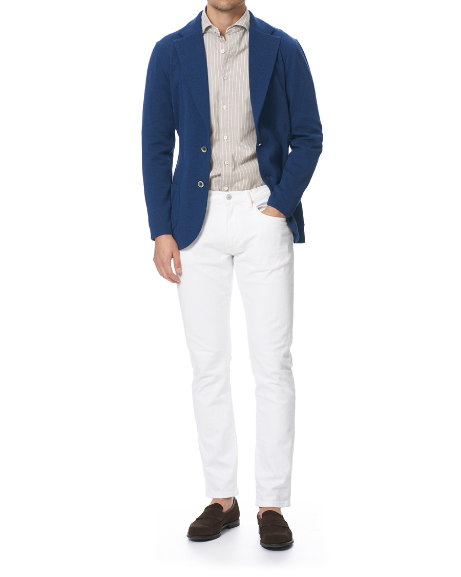 Herren | Hemden | Finamore Napoli | Tokyo Original Chambray Shirt Beige/White