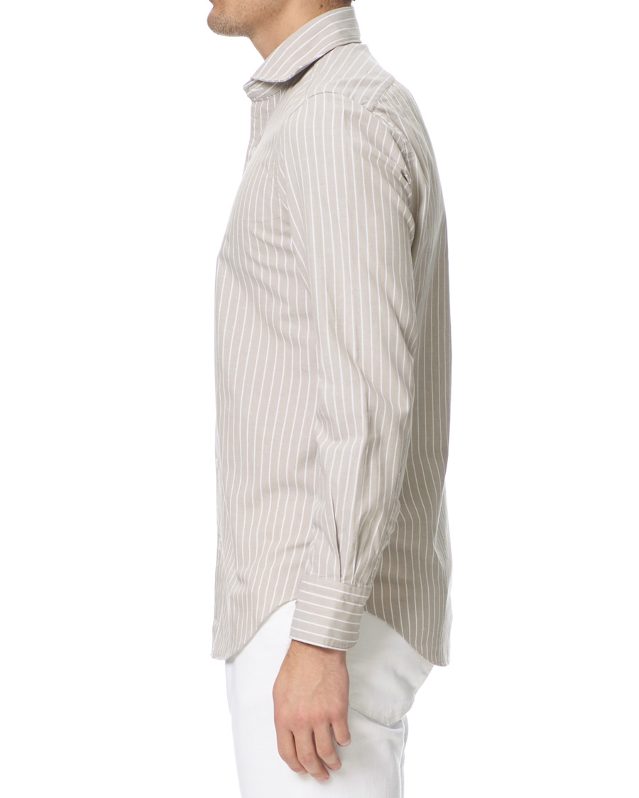 Herren | Hemden | Finamore Napoli | Tokyo Original Chambray Shirt Beige/White