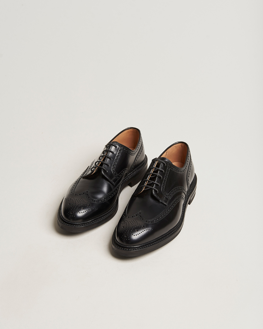 Herren | Handgefertigte Schuhe | Crockett & Jones | Pembroke Derbys Black Calf