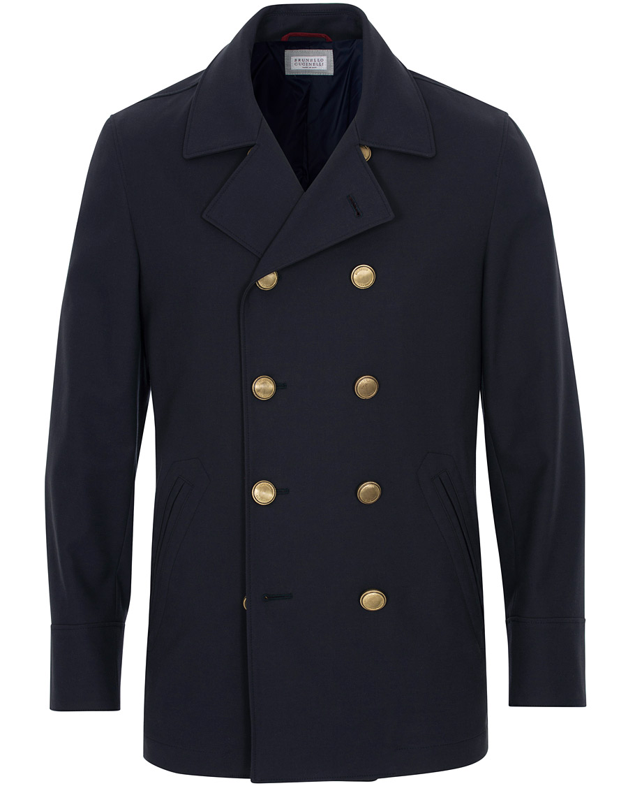Herren | Jacken | Brunello Cucinelli | Double Crepe Cotton Coat Dark Navy