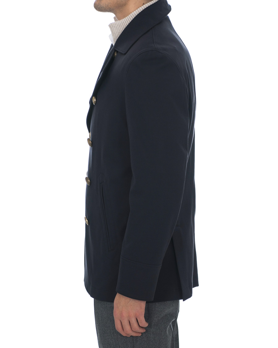 Herren | Jacken | Brunello Cucinelli | Double Crepe Cotton Coat Dark Navy
