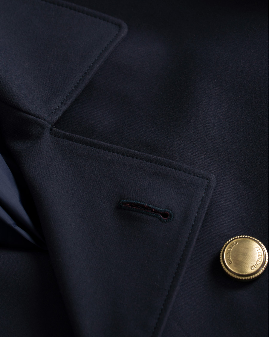 Herren | Jacken | Brunello Cucinelli | Double Crepe Cotton Coat Dark Navy