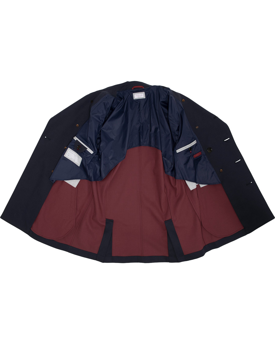 Herren | Jacken | Brunello Cucinelli | Double Crepe Cotton Coat Dark Navy