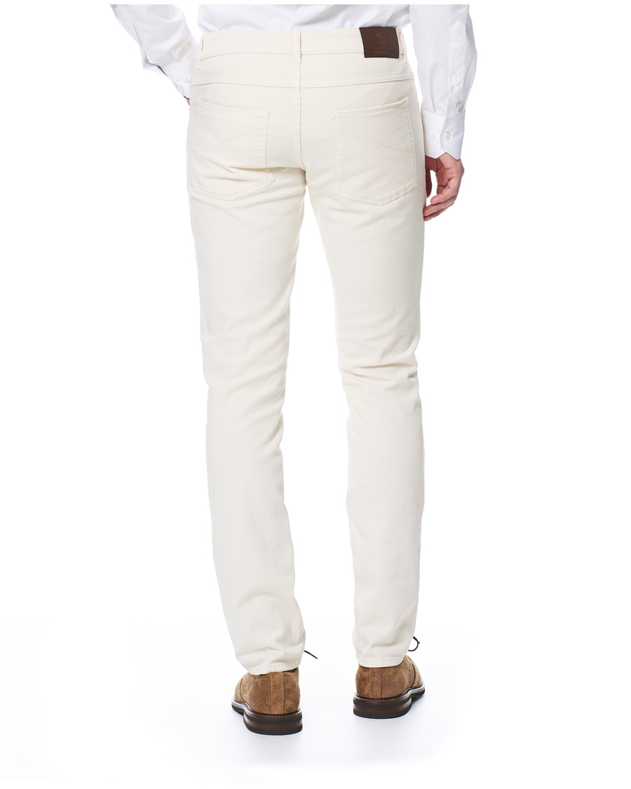 Herren | Hosen | Brunello Cucinelli | Slim Fit 5-Pocket Cotton Twill Pants Off White