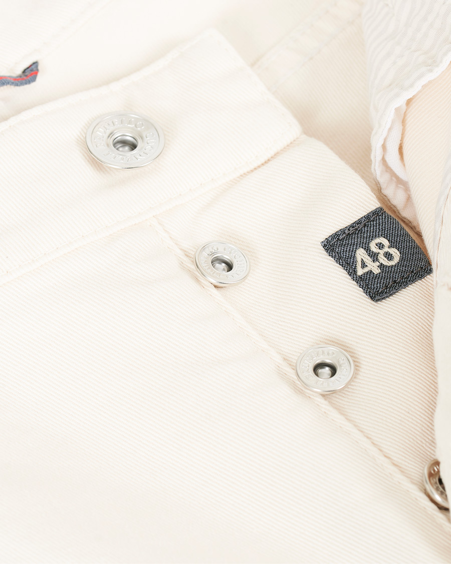 Herren | Hosen | Brunello Cucinelli | Slim Fit 5-Pocket Cotton Twill Pants Off White