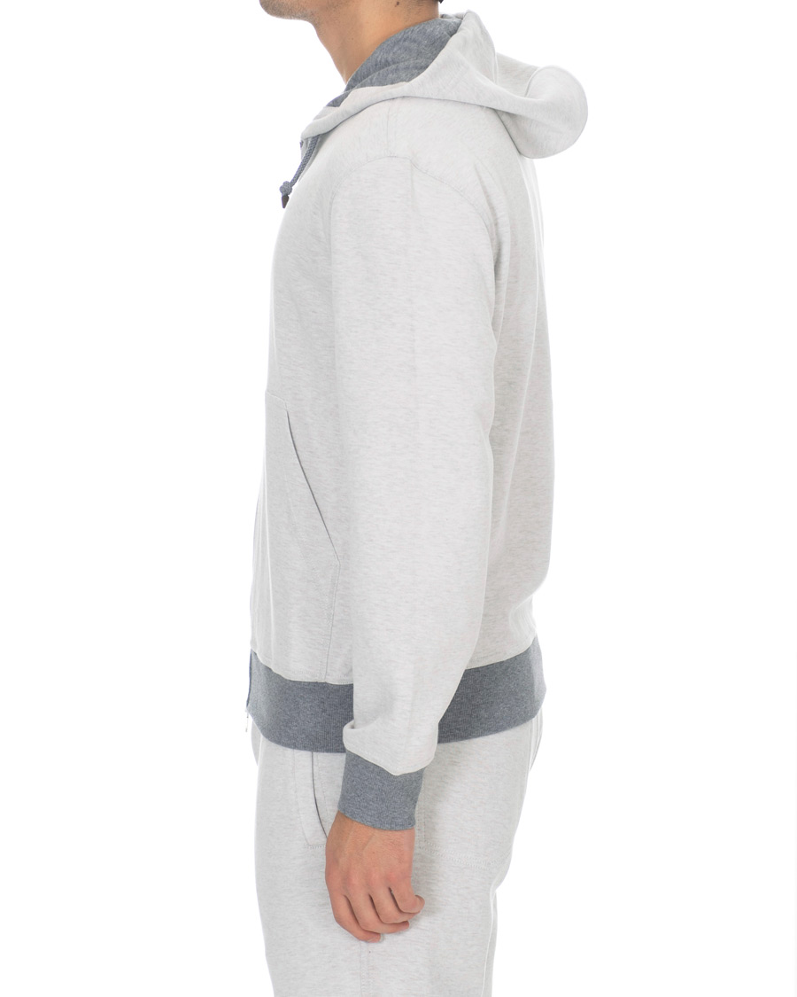 Herren | Pullover | Brunello Cucinelli | Super Light Cotton Full Zip Hoodie Light Beige