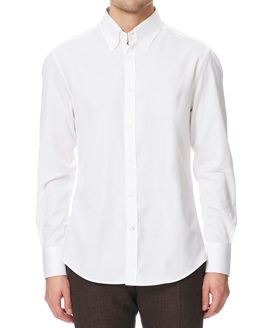 Herren | Hemden | Brunello Cucinelli | Twill Cotton Button Down Shirt White