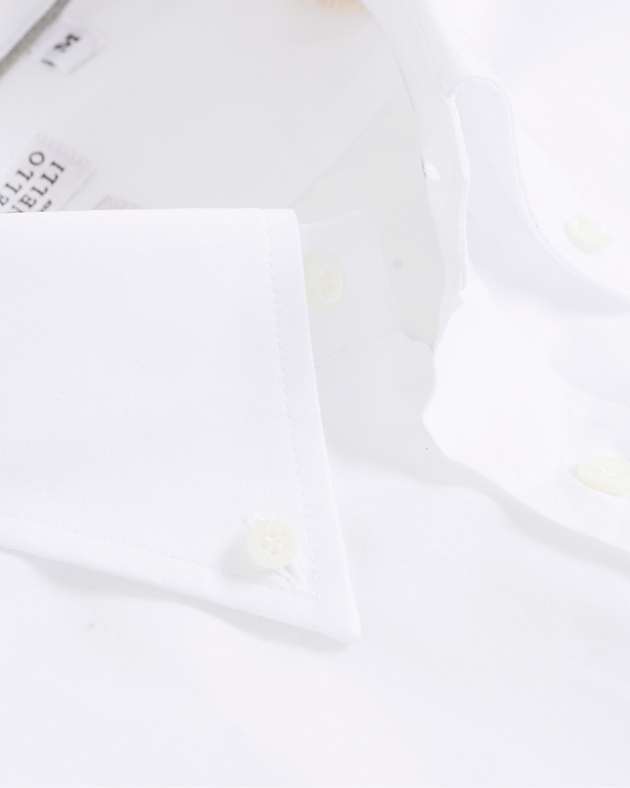 Herren | Hemden | Brunello Cucinelli | Twill Cotton Button Down Shirt White