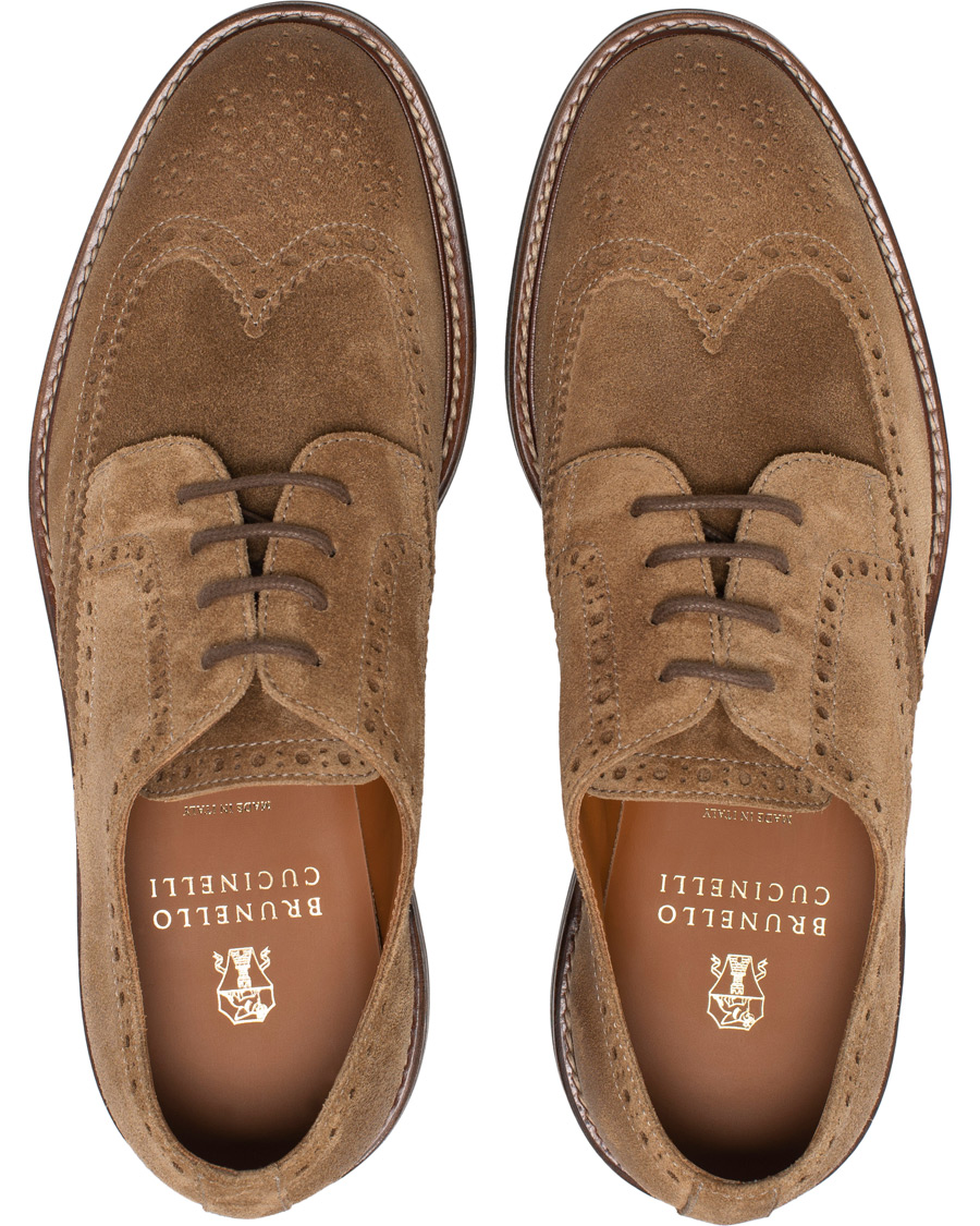 Herren | Brunello Cucinelli Wingtip Brogues Brown Suede | Brunello Cucinelli | Wingtip Brogues Brown Suede