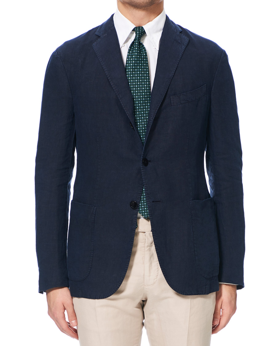 Herren | Sakkos | Boglioli | K Jacket Linen Blazer Dark Blue