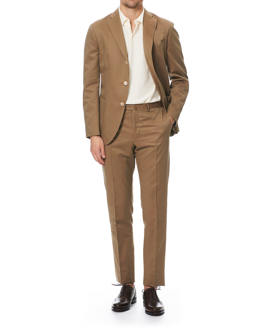 Herren | Anzüge | Boglioli | K Jacket Patch Pocket Wool Blend Suit Tobacco
