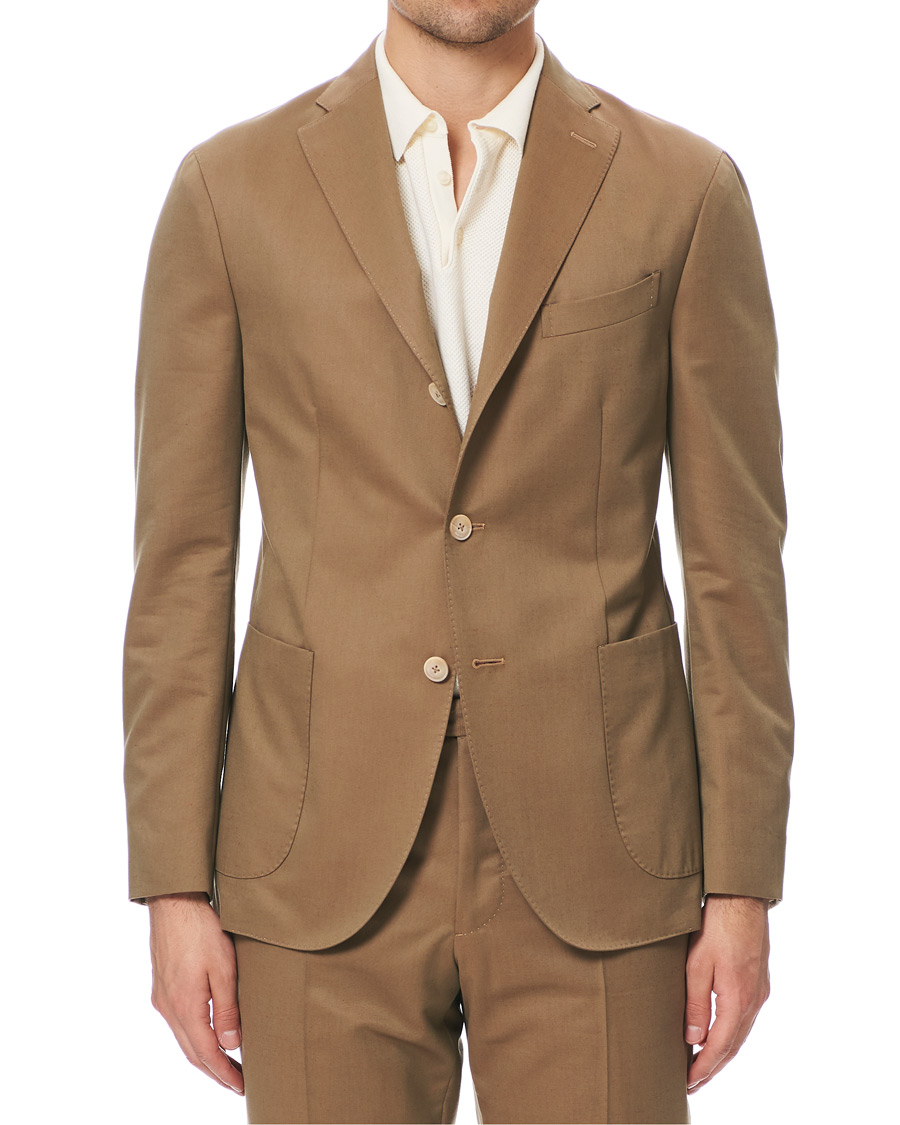 Herren | Anzüge | Boglioli | K Jacket Patch Pocket Wool Blend Suit Tobacco