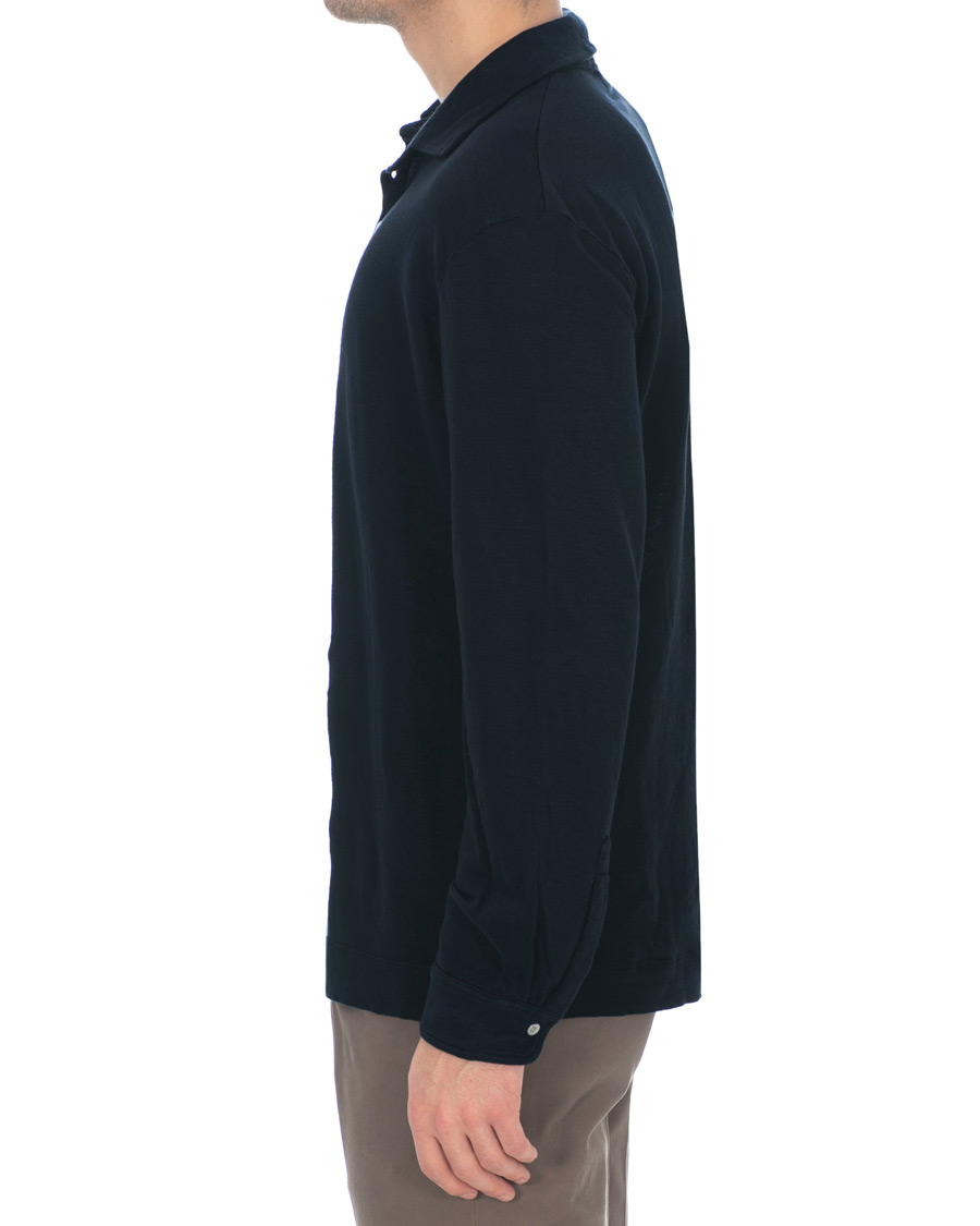 Herren | Pullover | Massimo Alba | Raya Long Sleeve Polo Navy