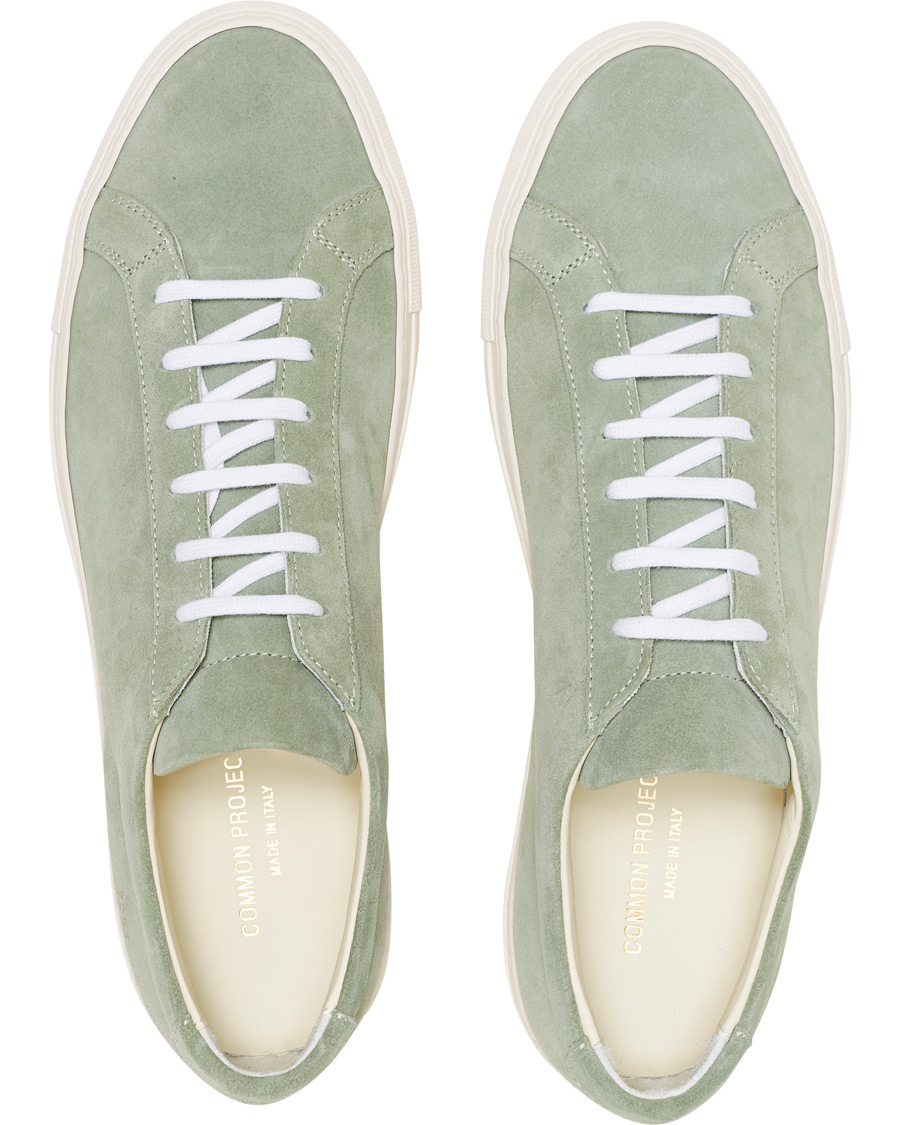Herren | Common Projects Original Achilles Sneakers Green Suede | Common Projects | Original Achilles Sneakers Green Suede