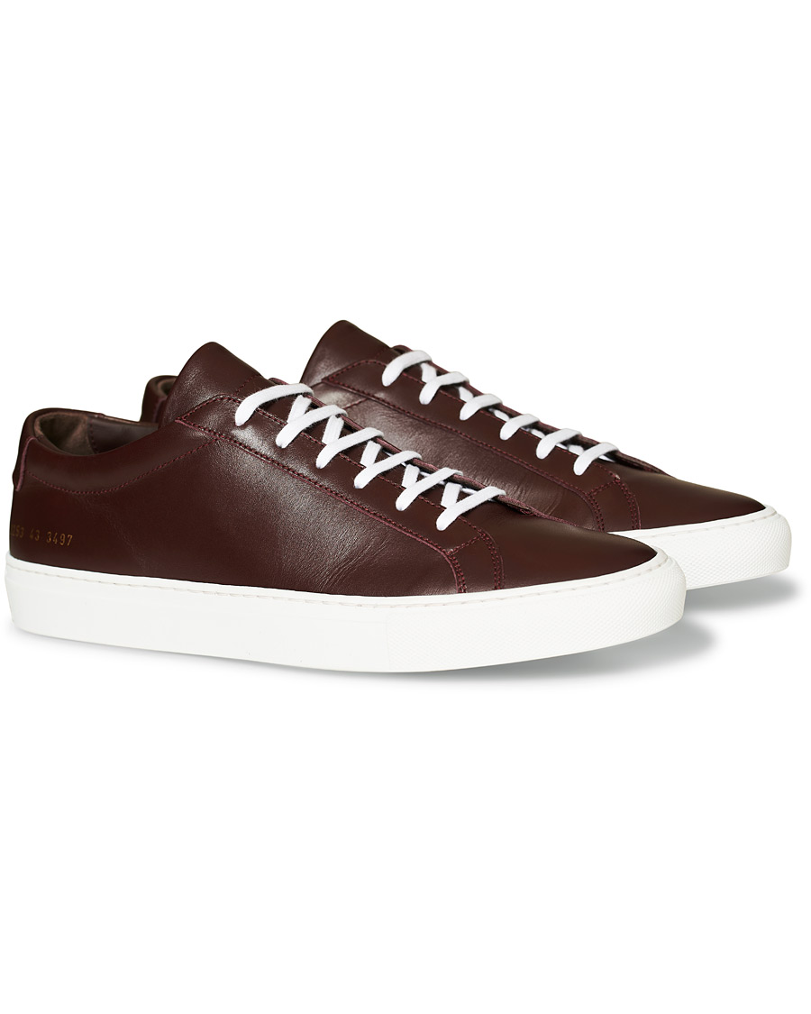 Herren | Common Projects Original Achilles Sneakers Bordeaux Calf | Common Projects | Original Achilles Sneakers Bordeaux Calf