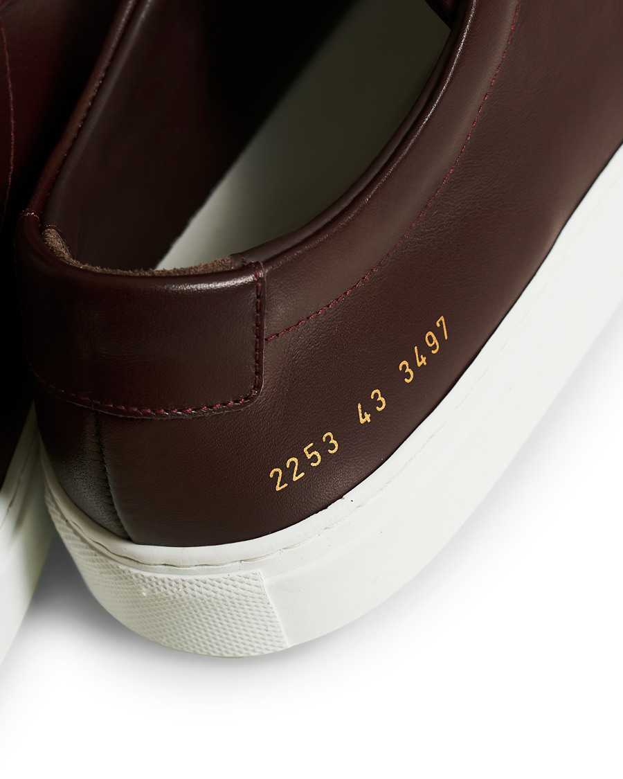 Herren | Common Projects Original Achilles Sneakers Bordeaux Calf | Common Projects | Original Achilles Sneakers Bordeaux Calf