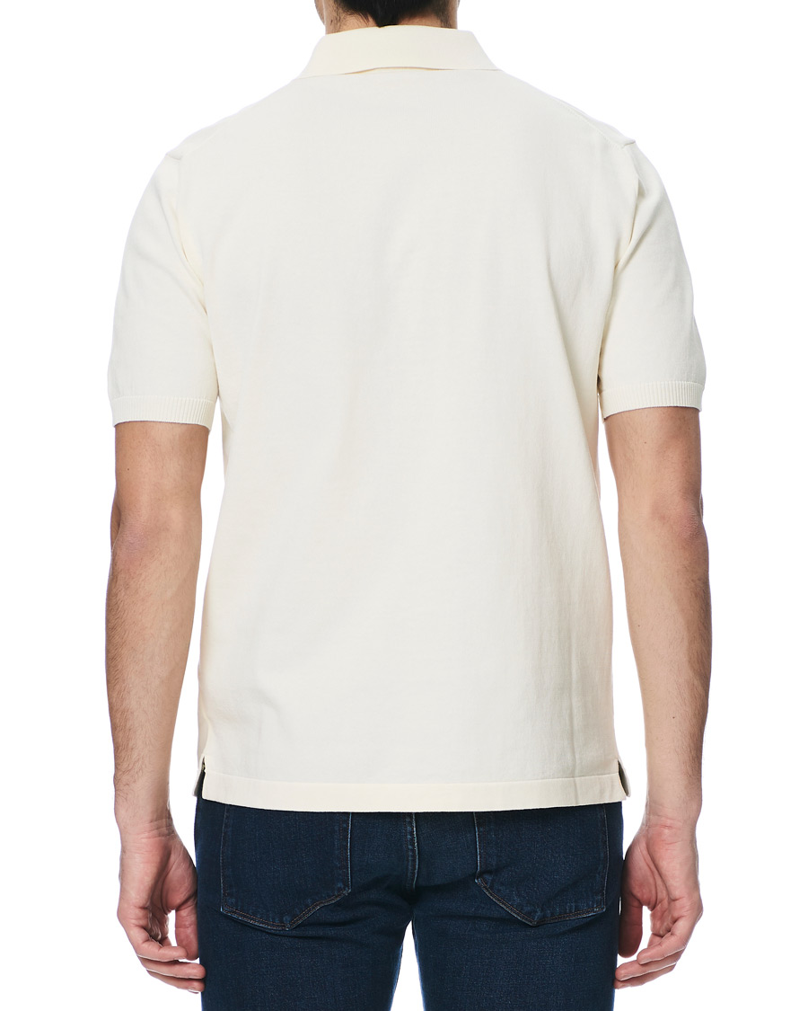 Herren | Poloshirts | Andersen-Andersen | Organic Cotton Short Sleeve Polo Off White
