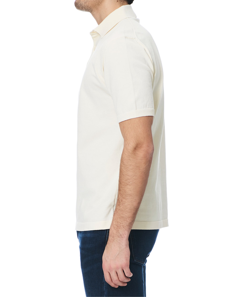 Herren | Poloshirts | Andersen-Andersen | Organic Cotton Short Sleeve Polo Off White