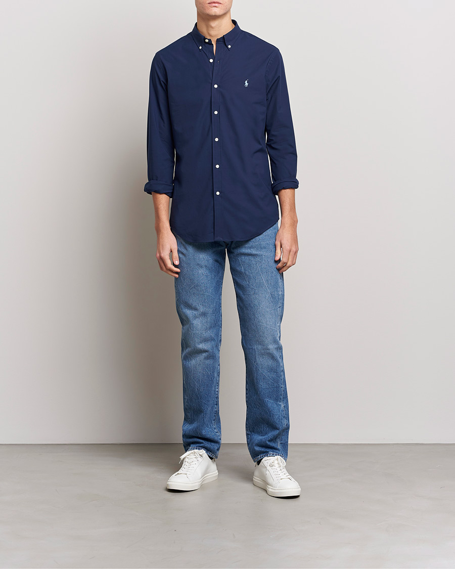 Herren | Hemden | Polo Ralph Lauren | Slim Fit Shirt Poplin Newport Navy