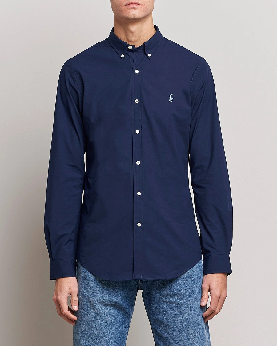 Herren | Hemden | Polo Ralph Lauren | Slim Fit Shirt Poplin Newport Navy