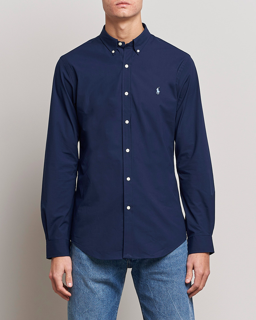 Herren | World of Ralph Lauren | Polo Ralph Lauren | Slim Fit Shirt Poplin Newport Navy