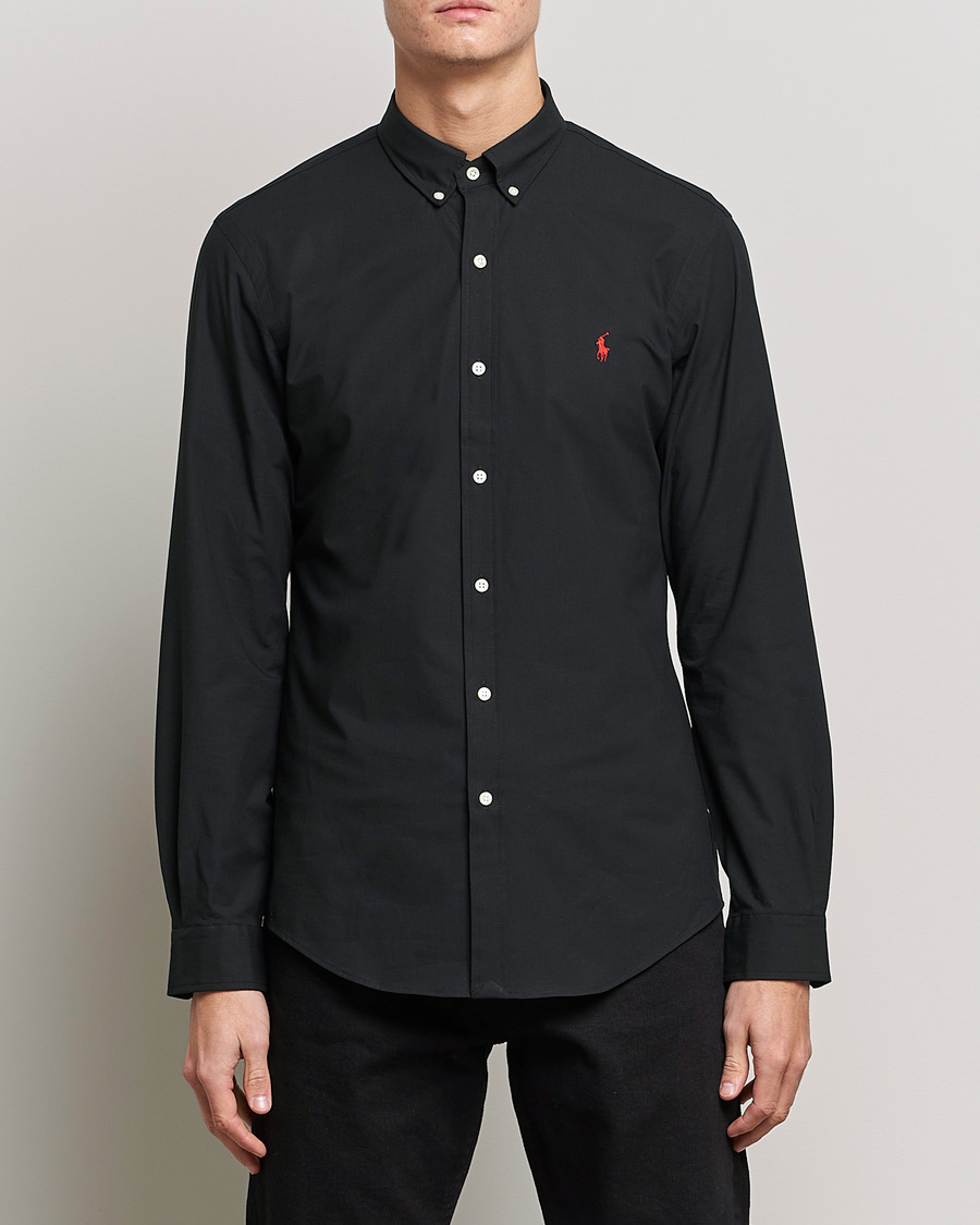 Herren |  | Polo Ralph Lauren | Slim Fit Shirt Poplin Polo Black