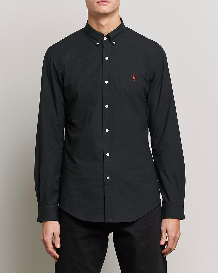 Herr |  | Polo Ralph Lauren | Slim Fit Shirt Poplin Polo Black