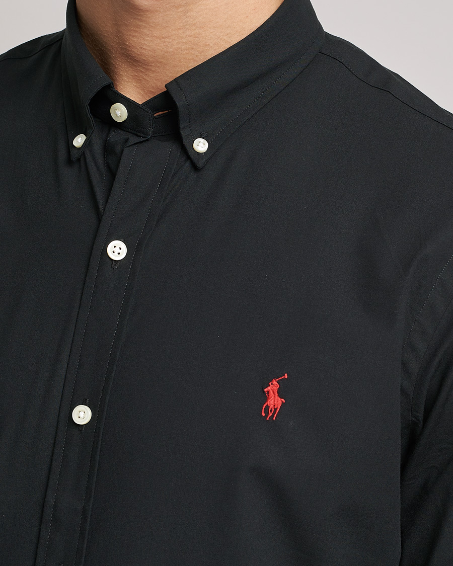 Herren | Hemden | Polo Ralph Lauren | Slim Fit Shirt Poplin Polo Black