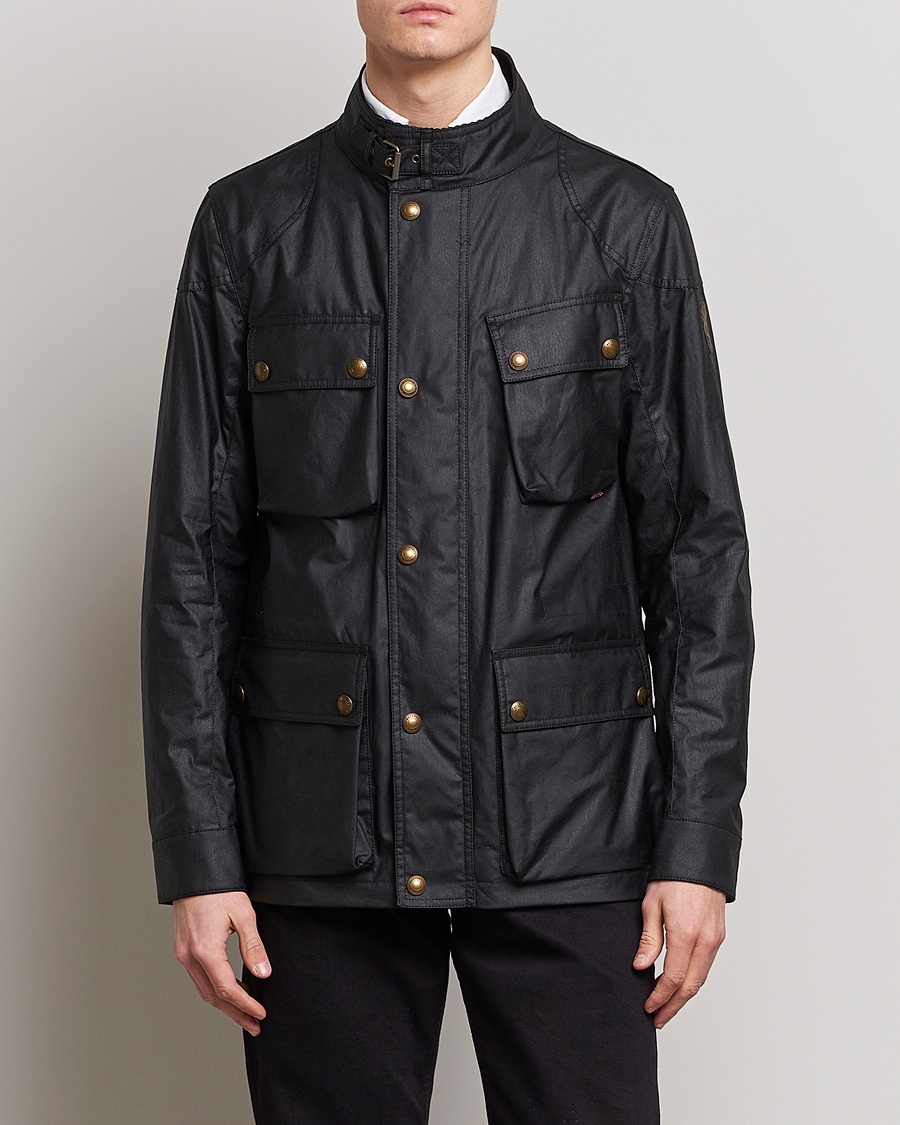 Men |  | Belstaff | Fieldmaster Waxed Jacket Black