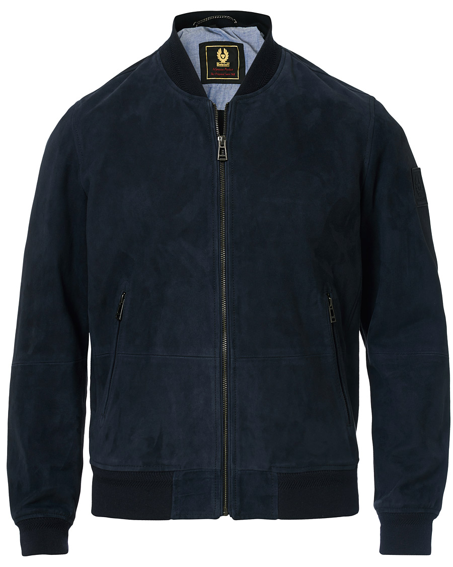 Herren | Jacken | Belstaff | Harbour Suede Bomber Jacket Dark Ink