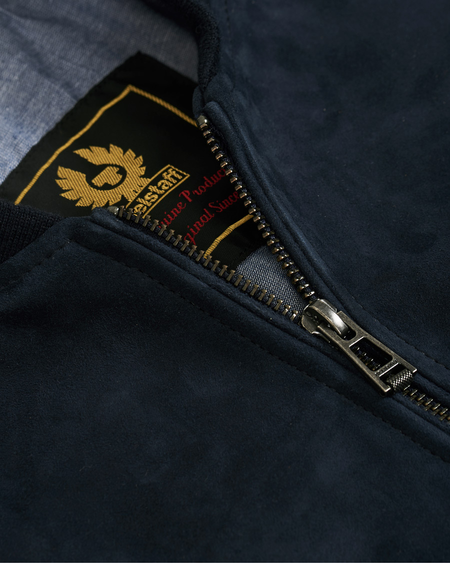 Herren | Jacken | Belstaff | Harbour Suede Bomber Jacket Dark Ink