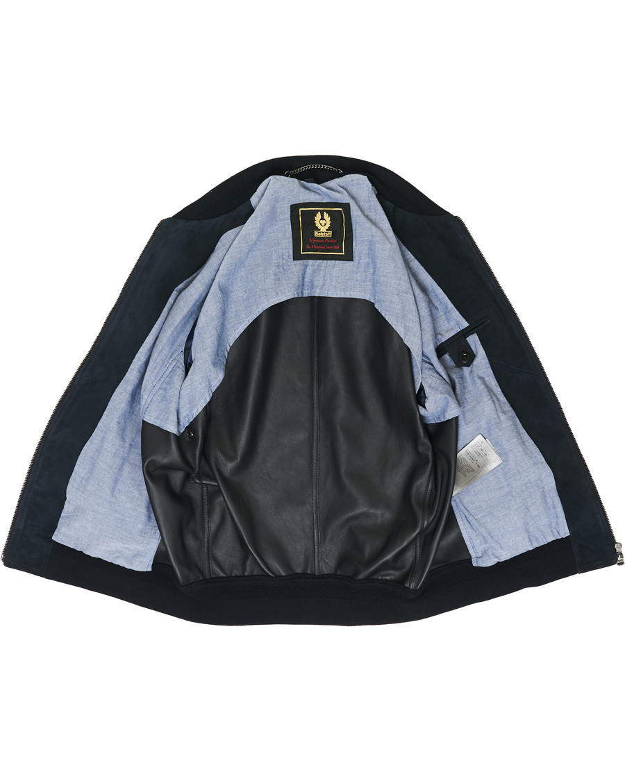 Herren | Jacken | Belstaff | Harbour Suede Bomber Jacket Dark Ink