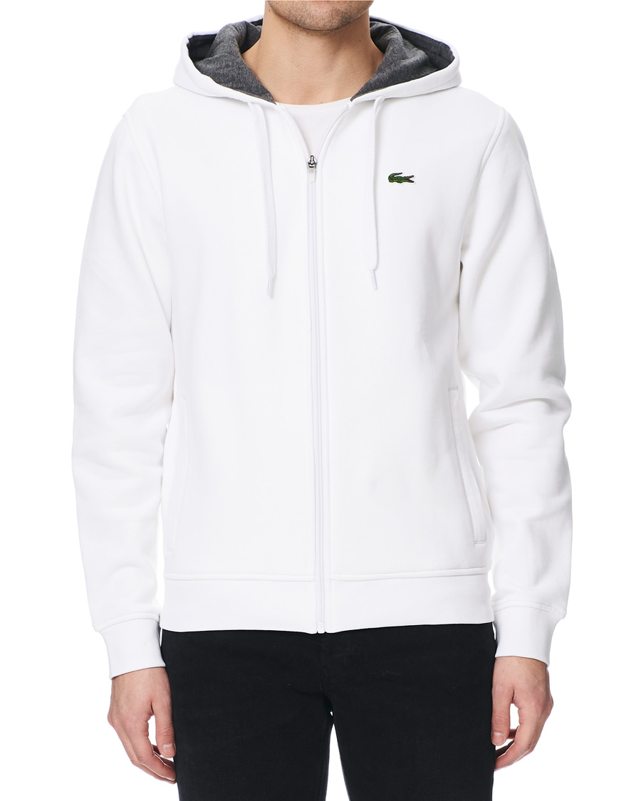 Herren | Pullover | Lacoste | Full Zip Hoodie White