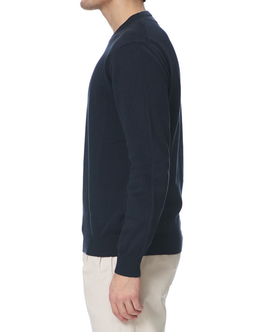Herren | Pullover | Altea | Cotton Crew Neck Sweater Navy