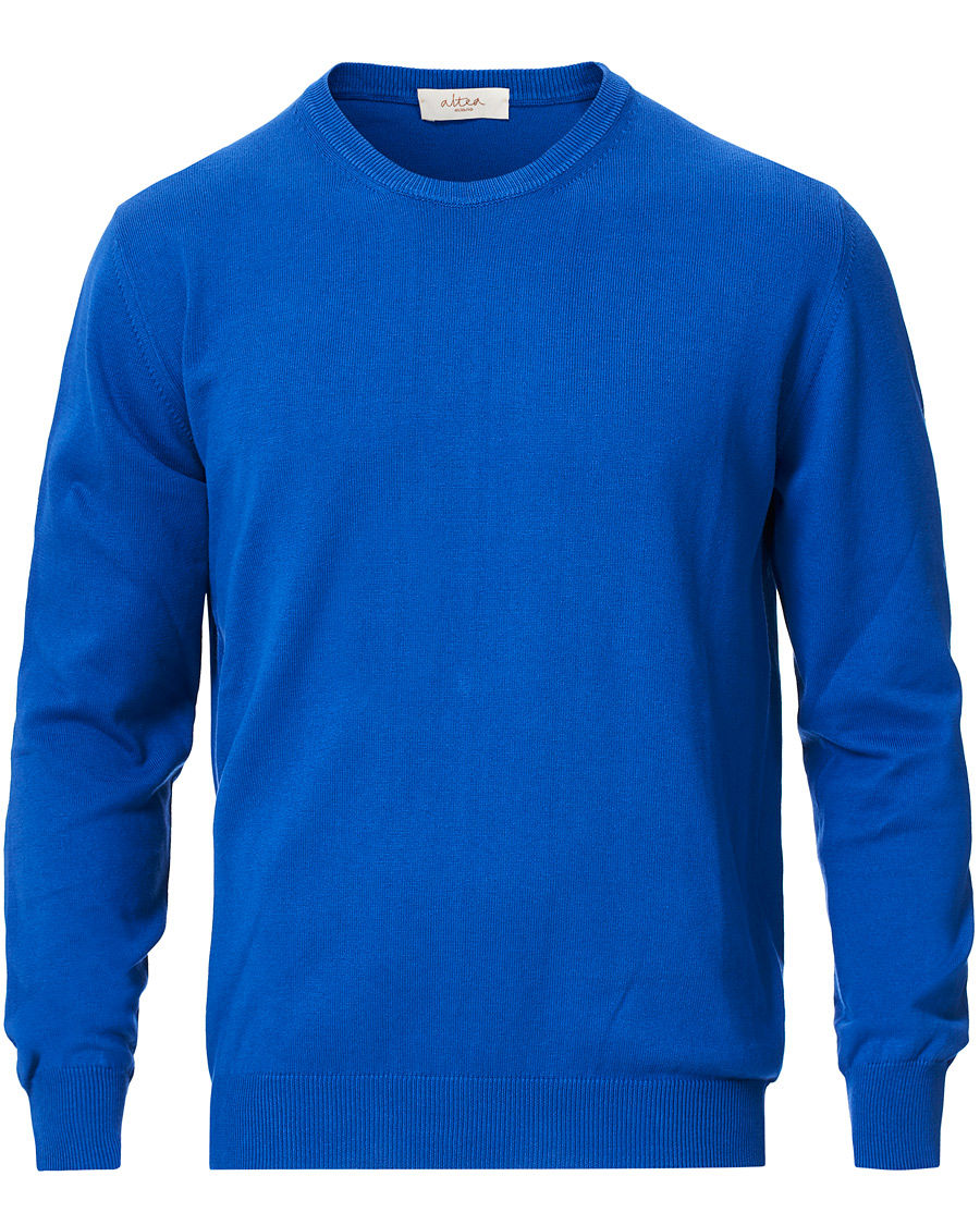 Altea Cotton Crew Neck Sweater Royal Blue bei CareOfCarl.de