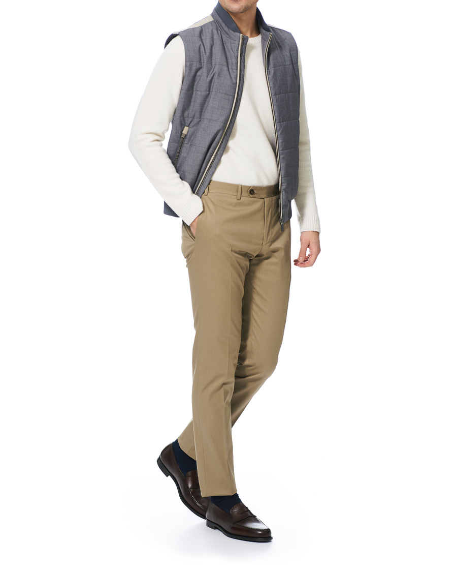 Herren | Hosen | Canali | Cotton Stretch Chino Khaki