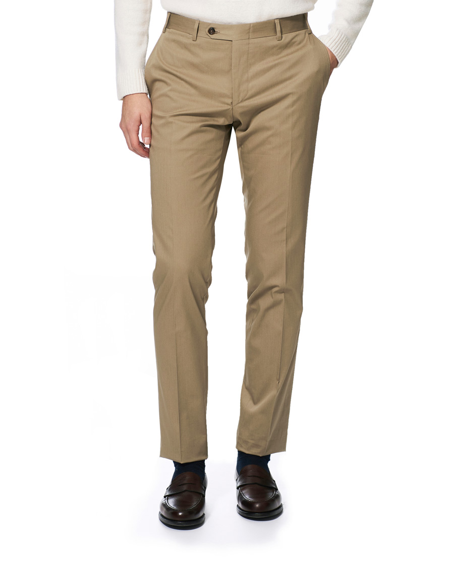 Herren | Hosen | Canali | Cotton Stretch Chino Khaki