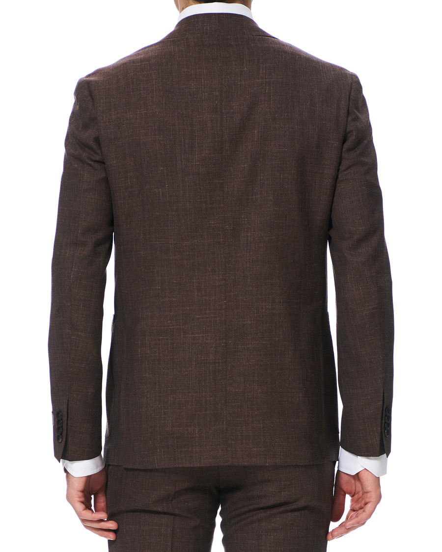 Herren | Sakkos | Canali | Wool/Linen Patch Pocket Blazer Dark Brown