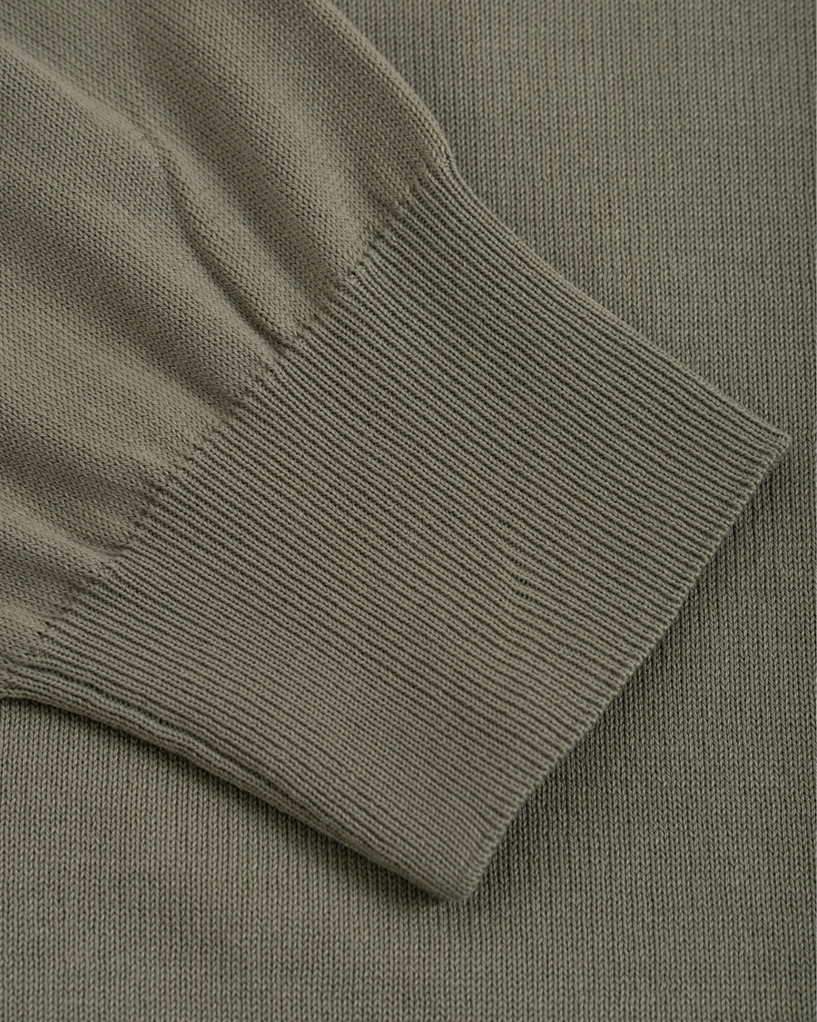 Herren | Pullover | Canali | Cotton Crew Neck Sage