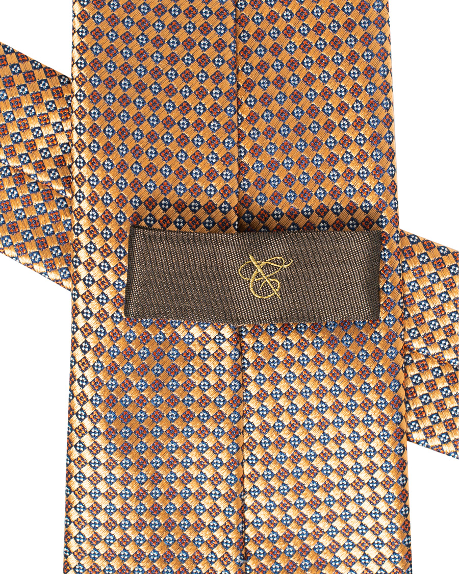 Herren | Canali Silk Micro Texture 8 cm Tie Orange | Canali | Silk Micro Texture 8 cm Tie Orange