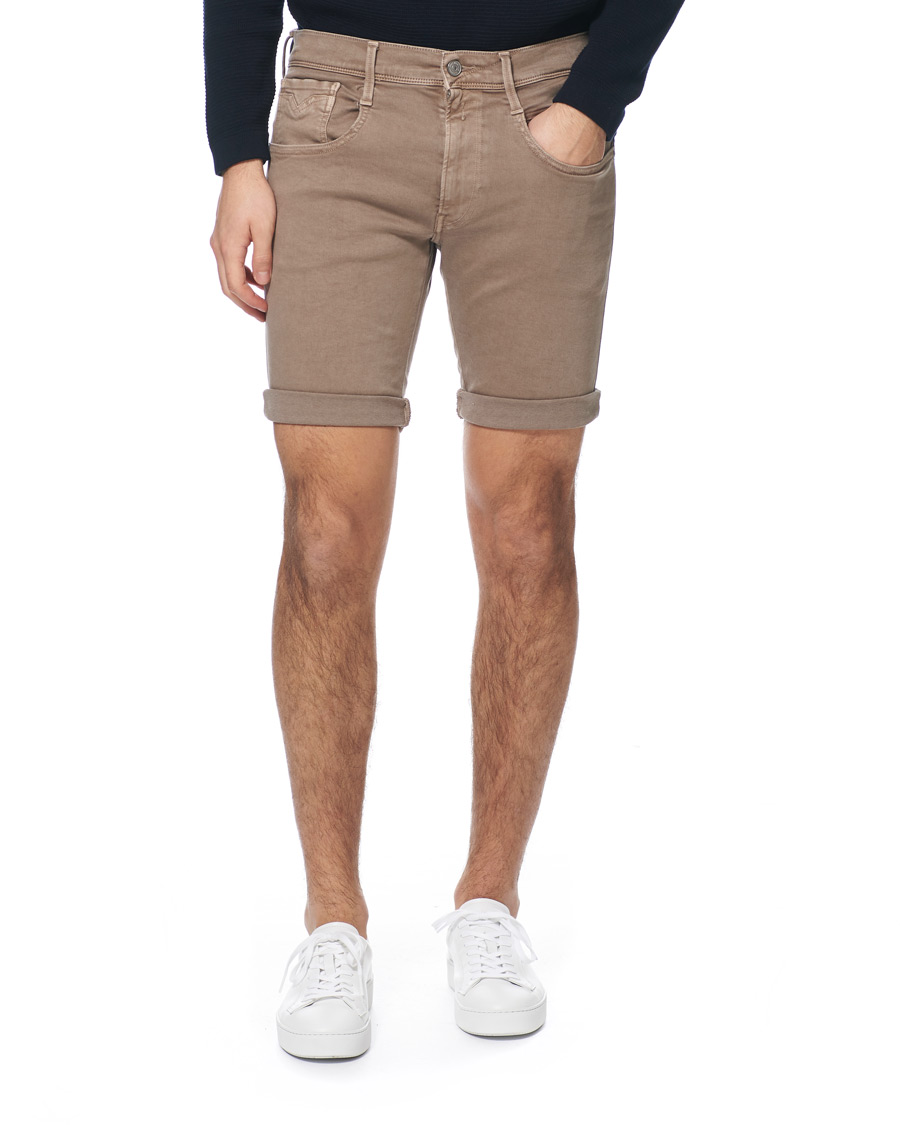 Herren | Shorts | Replay | Anbass Hyperflex Jeans Shorts Sand
