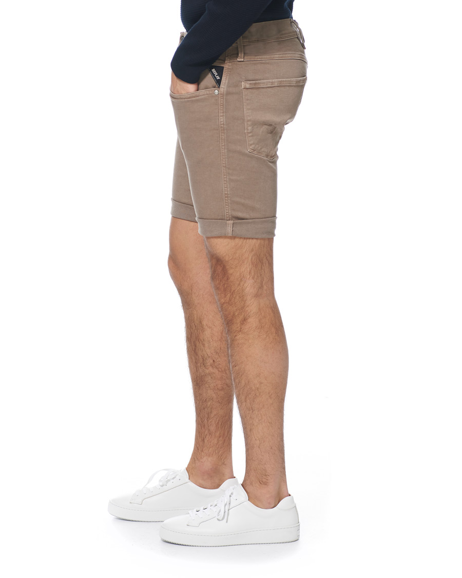 Herren | Shorts | Replay | Anbass Hyperflex Jeans Shorts Sand