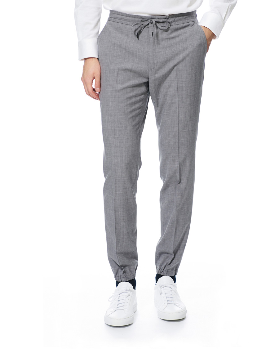 Herren | Hosen | Z Zegna | Techmerino Washable Drawstring Trousers Light Grey