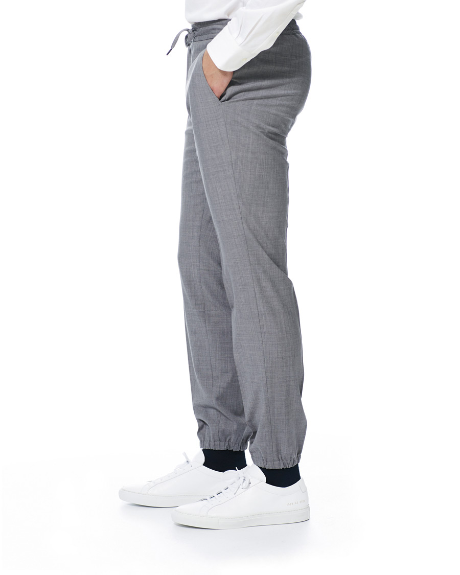 Herren | Hosen | Z Zegna | Techmerino Washable Drawstring Trousers Light Grey